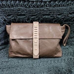 Allibelle Mohawk Clutch Bag In Olive Green